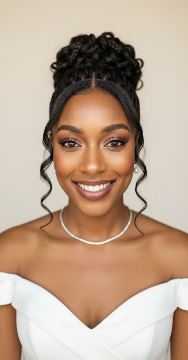 After Bridal Hair Messy Updo